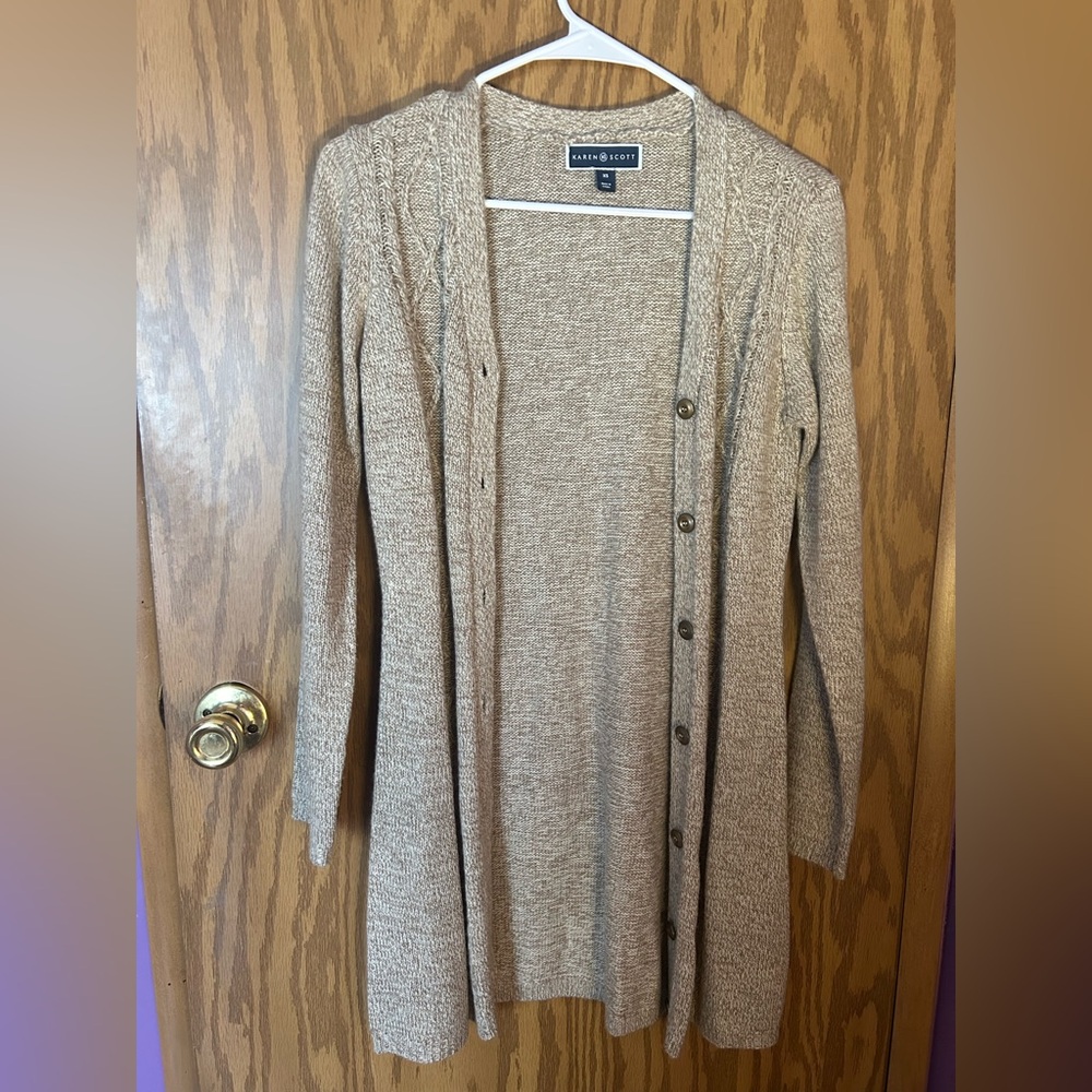 Tan Cardigan w/ Buttons